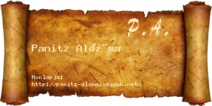 Panitz Alóma névjegykártya